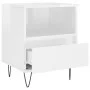 Nachttische 2 Stück glänzend weißes Holzwerkstoff 40x35x50 cm von vidaXL, Nachttische - Ref: Foro24-830625, Preis: 75,03 €, R...