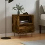 Smoked oak engineered wood bedside table 40x35x50 cm by vidaXL, Nightstands - Ref: Foro24-830630, Price: 38,90 €, Discount: %