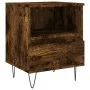 Smoked oak engineered wood bedside table 40x35x50 cm by vidaXL, Nightstands - Ref: Foro24-830630, Price: 38,90 €, Discount: %