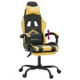 Gaming chair with footrest in black and gold synthetic leather by vidaXL, Gaming chairs - Ref: Foro24-3143904, Price: 112,68 ...
