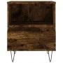 Smoked oak engineered wood bedside table 40x35x50 cm by vidaXL, Nightstands - Ref: Foro24-830630, Price: 38,90 €, Discount: %