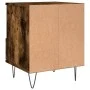 Mesita de noche madera de ingeniería roble ahumado 40x35x50 cm de vidaXL, Mesitas de noche - Ref: Foro24-830630, Precio: 38,8...