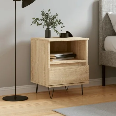 Mesita de noche madera de ingeniería roble Sonoma 40x35x50 cm de vidaXL, Mesitas de noche - Ref: Foro24-830626, Precio: 47,69...