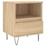 Mesita de noche madera de ingeniería roble Sonoma 40x35x50 cm de vidaXL, Mesitas de noche - Ref: Foro24-830626, Precio: 47,69...