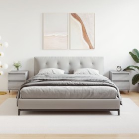Mesita de noche 2 uds madera ingeniería gris Sonoma 40x35x50 cm de vidaXL, Mesitas de noche - Ref: Foro24-830665, Precio: 77,...