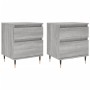 Nachttisch 2 Stk. Sonoma graues Holzwerkstoff 40x35x50 cm von vidaXL, Nachttische - Ref: Foro24-830665, Preis: 77,59 €, Rabat...