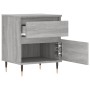 Nachttisch 2 Stk. Sonoma graues Holzwerkstoff 40x35x50 cm von vidaXL, Nachttische - Ref: Foro24-830665, Preis: 77,59 €, Rabat...