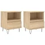 Mesitas noche 2 uds madera ingeniería roble Sonoma 40x35x50 cm de vidaXL, Mesitas de noche - Ref: Foro24-830627, Precio: 68,9...