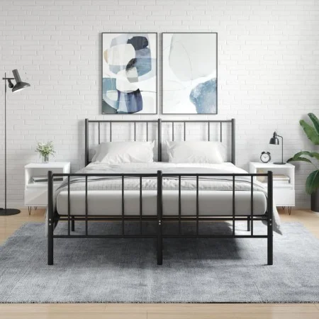 Bedside tables 2 units engineered wood white 40x35x50 cm by vidaXL, Nightstands - Ref: Foro24-830621, Price: 72,07 €, Discoun...