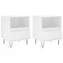 Bedside tables 2 units engineered wood white 40x35x50 cm by vidaXL, Nightstands - Ref: Foro24-830621, Price: 72,07 €, Discoun...
