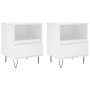 Nachttische 2 Stk. Ingenieurholz weiß 40x35x50 cm von vidaXL, Nachttische - Ref: Foro24-830621, Preis: 72,99 €, Rabatt: %