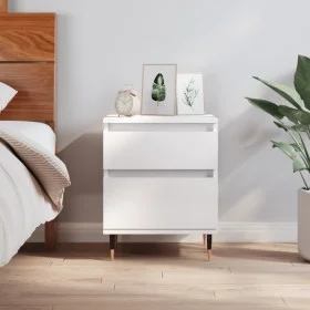 Mesita de noche madera contrachapada blanco 40x35x50 cm de vidaXL, Mesitas de noche - Ref: Foro24-830652, Precio: 49,09 €, De...