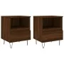 Mesitas noche 2 uds madera ingeniería marrón roble 40x35x50 cm de vidaXL, Mesitas de noche - Ref: Foro24-830635, Precio: 70,1...