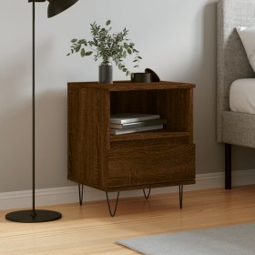 Nachttisch aus eichenbraunem Holzwerkstoff, 40 x 35 x 50 cm von vidaXL, Nachttische - Ref: Foro24-830634, Preis: 46,68 €, Rab...