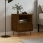 Mesita de noche madera de ingeniería marrón roble 40x35x50 cm de vidaXL, Mesitas de noche - Ref: Foro24-830634, Precio: 46,04...