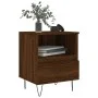 Mesita de noche madera de ingeniería marrón roble 40x35x50 cm de vidaXL, Mesitas de noche - Ref: Foro24-830634, Precio: 46,04...