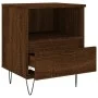 Mesita de noche madera de ingeniería marrón roble 40x35x50 cm de vidaXL, Mesitas de noche - Ref: Foro24-830634, Precio: 46,04...