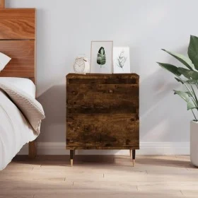 Nachttisch aus geräuchertem Eichenholzwerkstoff, 40 x 35 x 50 cm von vidaXL, Nachttische - Ref: Foro24-830662, Preis: 41,50 €...