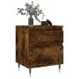 Nachttisch aus geräuchertem Eichenholzwerkstoff, 40 x 35 x 50 cm von vidaXL, Nachttische - Ref: Foro24-830662, Preis: 41,48 €...