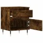 Nachttisch aus geräuchertem Eichenholzwerkstoff, 40 x 35 x 50 cm von vidaXL, Nachttische - Ref: Foro24-830662, Preis: 41,48 €...