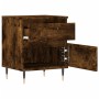 Nachttisch aus geräuchertem Eichenholzwerkstoff, 40 x 35 x 50 cm von vidaXL, Nachttische - Ref: Foro24-830662, Preis: 42,04 €...