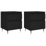 Nachttische 2 Stk. Holzwerkstoff schwarz 40x35x50 cm von vidaXL, Nachttische - Ref: Foro24-830655, Preis: 91,26 €, Rabatt: %