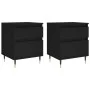 Nightstands 2 pcs engineered wood black 40x35x50 cm by vidaXL, Nightstands - Ref: Foro24-830655, Price: 89,83 €, Discount: %
