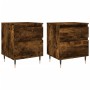 Bedside tables 2 units smoked oak engineered wood 40x35x50 cm by vidaXL, Nightstands - Ref: Foro24-830663, Price: 70,75 €, Di...