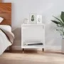 Glossy white engineered wood bedside table 40x35x50 cm by vidaXL, Nightstands - Ref: Foro24-830704, Price: 36,29 €, Discount: %