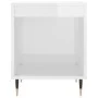 Glossy white engineered wood bedside table 40x35x50 cm by vidaXL, Nightstands - Ref: Foro24-830704, Price: 36,29 €, Discount: %