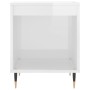 Glänzend weißer Nachttisch aus Holzwerkstoff, 40 x 35 x 50 cm von vidaXL, Nachttische - Ref: Foro24-830704, Preis: 36,74 €, R...