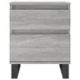 Mesita de noche madera de ingeniería gris Sonoma 40x35x50 cm de vidaXL, Mesitas de noche - Ref: Foro24-830696, Precio: 55,39 ...