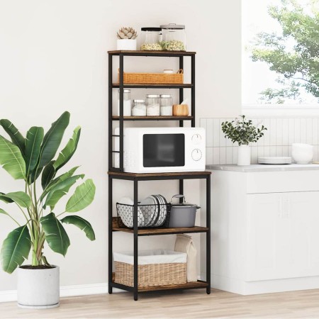 Estante de cocina Roble ahumado 60 x 40 x 168 cm en Librerías y estanterías | Comprar online en Foro24