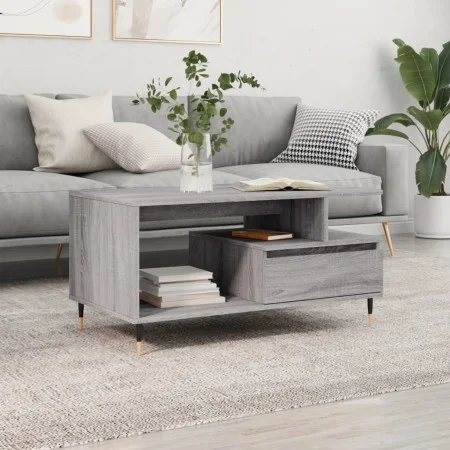 Sonoma graues Sperrholz Couchtisch 90x49x45 cm von vidaXL, Couchtisch - Ref: Foro24-831018, Preis: 66,03 €, Rabatt: %