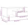 Couchtisch aus braunem Eichensperrholz, 90 x 49 x 45 cm von vidaXL, Couchtisch - Ref: Foro24-831019, Preis: 65,96 €, Rabatt: %