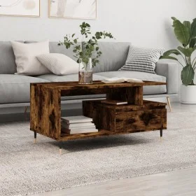 Couchtisch aus geräuchertem Eichensperrholz, 90 x 49 x 45 cm von vidaXL, Couchtisch - Ref: Foro24-831017, Preis: 64,24 €, Rab...