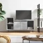 TV stand made of gray concrete plywood, measuring 100x35x55 cm. by vidaXL, TV Furniture - Ref: Foro24-831320, Price: 58,61 €,...