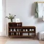 Schuhschrank aus braunem Eichensperrholz, 102 x 36 x 60 cm von vidaXL, Schuhregale und Schuhorganisatoren - Ref: Foro24-83138...