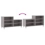 Mueble zapatero madera contrachapada gris Sonoma 102x36x60 cm de vidaXL, Zapateros y organizadores de calzado - Ref: Foro24-8...