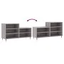Mueble zapatero madera contrachapada gris Sonoma 102x36x60 cm de vidaXL, Zapateros y organizadores de calzado - Ref: Foro24-8...