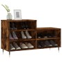 Mueble zapatero madera contrachapada roble ahumado 102x36x60 cm