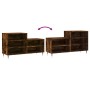 Mueble zapatero madera contrachapada roble ahumado 102x36x60 cm