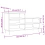 Schuhschrank aus geräuchertem Eichensperrholz, 102 x 36 x 60 cm von vidaXL, Schuhregale und Schuhorganisatoren - Ref: Foro24-...