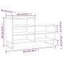 Mueble zapatero madera contrachapada gris hormigón 102x36x60 cm de vidaXL, Zapateros y organizadores de calzado - Ref: Foro24...