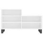 Mueble zapatero madera contrachapada blanco 102x36x60 cm de vidaXL, Zapateros y organizadores de calzado - Ref: Foro24-831396...