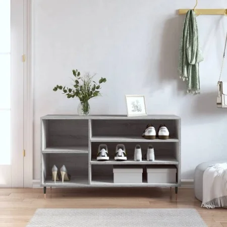 Sonoma gray plywood shoe cabinet 102x36x60 cm by vidaXL, Shoe racks and shoe organizers - Ref: Foro24-831410, Price: 47,71 €,...
