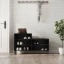 Mueble zapatero madera contrachapada negro 102x36x60 cm de vidaXL, Zapateros y organizadores de calzado - Ref: Foro24-831397,...