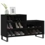 Mueble zapatero madera contrachapada negro 102x36x60 cm de vidaXL, Zapateros y organizadores de calzado - Ref: Foro24-831397,...