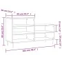 Mueble zapatero madera contrachapada blanco brillo 102x36x60 cm de vidaXL, Zapateros y organizadores de calzado - Ref: Foro24...