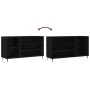 Shoe cabinet made of black plywood wood 102x36x60 cm by vidaXL, Shoe racks and shoe organizers - Ref: Foro24-831405, Price: 5...